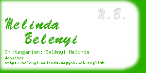 melinda belenyi business card