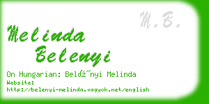 melinda belenyi business card